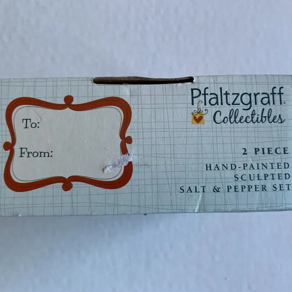 Pfaltzgraff Collectables Hand Painted Sculpted Owl Salt & Pepper Shakers NEW - Picture 3 of 7